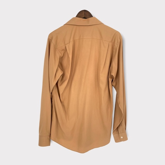 Pronto Uomo Non Iron Fitted Tan Button Down Shirt - Picture 2 of 7